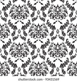 seamless pattern of damask design ez canvas