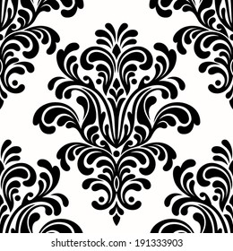 seamless pattern with damask ornament