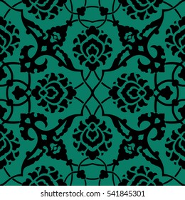 seamless pattern with damask ornament
