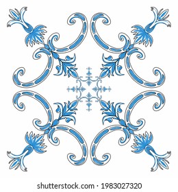  Patrón sin foco con adorno de damasco. Vintage. De estilo barroco. Fondo decorativo para papel pintado, papel, textil.