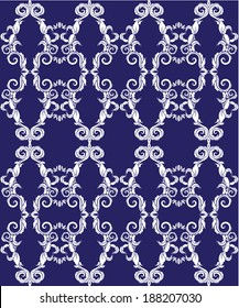 Seamless pattern - damask ornamental background