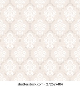 Seamless pattern in damask style. Vector illustration