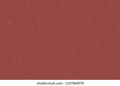 Seamless pattern of the dancing men.  Chili oil background