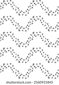 Seamless pattern with dancing people