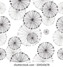 seamless pattern of dandelion