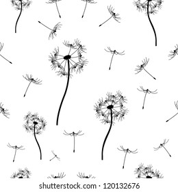 seamless pattern dandelion
