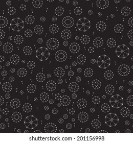 seamless pattern dandelion