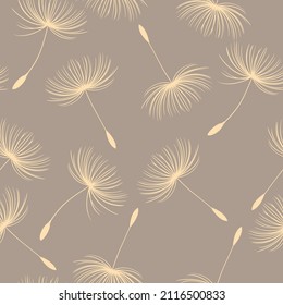 Seamless pattern  dandelion flowers, vector illustration