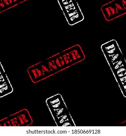 seamless pattern with danger sign