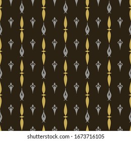 Seamless Pattern | Dark Background Vector | Wallpaper For Interior Design