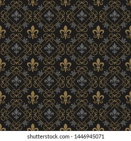 Seamless pattern Dark background pattern. Vintage style background image. Vector illustration
