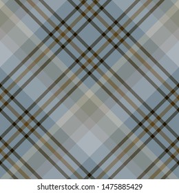 Seamless pattern in dark brown, discreet dark blue and black colors for plaid, fabric, textile, clothes, tablecloth and other things. Vector image. 2