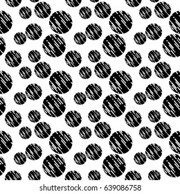 Seamless pattern with dark dots and line.
