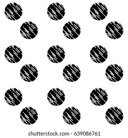 Seamless pattern with dark dots and line.