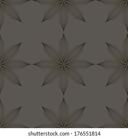 seamless pattern, dark floral background, geometric design, vector illustration