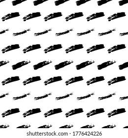 Seamless pattern with dark hand drawn scribble smear on white background. Abstract grunge texture. Vector illustration