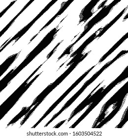 Seamless pattern. Dark irregular diagonal stripes, grunge style.