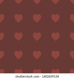 Seamless pattern with dark red hearts. Endless background for your design. Symbol of love. Vector image.
