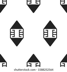 Seamless pattern with dark Scandinavian arrows and elements