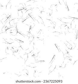 Patrón sin foco de gafas arañadas oscuras sobre un fondo transparente. Vector. 