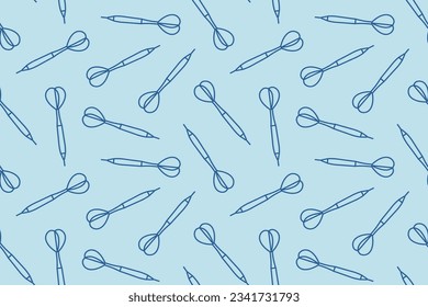 seamless pattern with dart arrows; sport, leisure background- vector illustration
