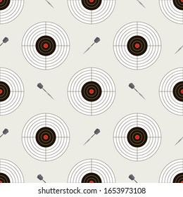 Seamless pattern with dartboards for darts game