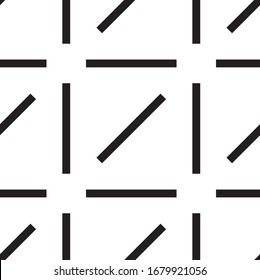 Seamless pattern of dashed lines. Vector illustration.
