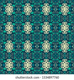 Seamless Pattern Of Dayak Batik. Borneo Motif Style. Vector Design Inspiration. 