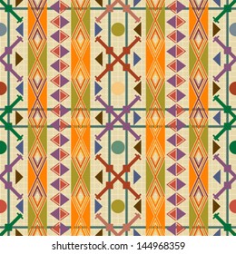 Seamless pattern decor in american indian style