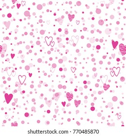 Seamless pattern for decor on Valentine's day. Texture for a wedding decor