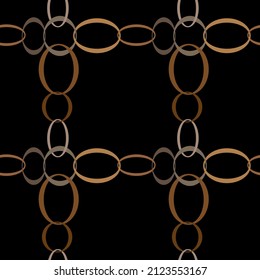 Seamless pattern decorated with chains and pearls.
