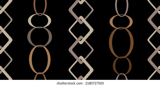 Seamless pattern decorated with chains and pearls.