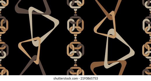 Seamless pattern decorated with chains and pearls.