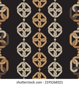 Patrón sin inconfundibles decorado con cadenas y perlas.
