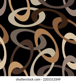 Seamless pattern decorated with chains and pearls.