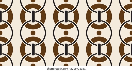 Seamless pattern decorated with chains and pearls.