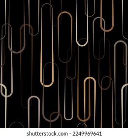 Seamless pattern decorated with chains and pearls.