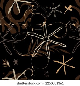 Seamless pattern decorated with chains and pearls.