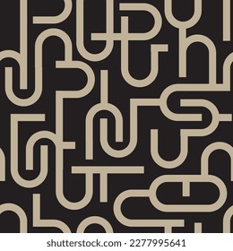 Seamless pattern decorated with chains and pearls.