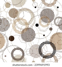 Seamless pattern decorated with chains and pearls.