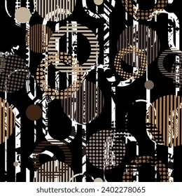 Seamless pattern decorated with chains and pearls.