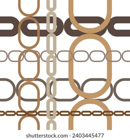 Patrón sin inconfundibles decorado con cadenas y perlas.