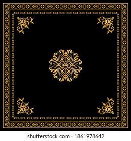 Seamless pattern decorated with precious stones, gold chains and pearls.
