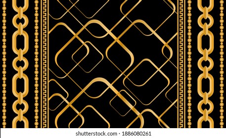 Decoración sin inconfundibles decorada con piedras preciosas, cadenas de oro y perlas.