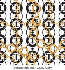 Decoración sin inconfundibles decorada con piedras preciosas, cadenas de oro y perlas.