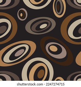 Seamless pattern decorated with precious stones, gold chains and pearls.