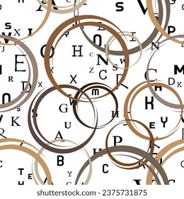 Seamless pattern decorated with precious stones, gold chains and pearls.