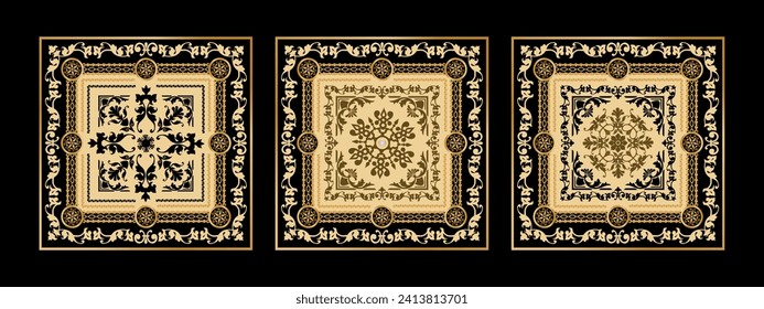 Seamless pattern decorated with precious stones, gold chains and pearls.