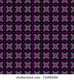 Seamless pattern decorated with squares and stripes.Abstract background. Texture for textile, paper print, design wallpaper, pattern fills, banner.