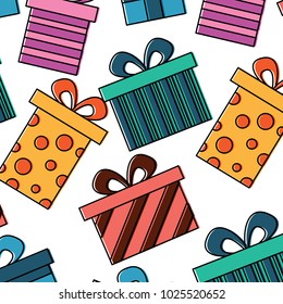 seamless pattern decoration celebration gift boxes